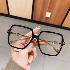 Light Blocking Glasses TR90 Square Clear Lens Anti Eyestrain Glasses