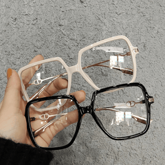 Light Blocking Glasses TR90 Square Clear Lens Anti Eyestrain Glasses
