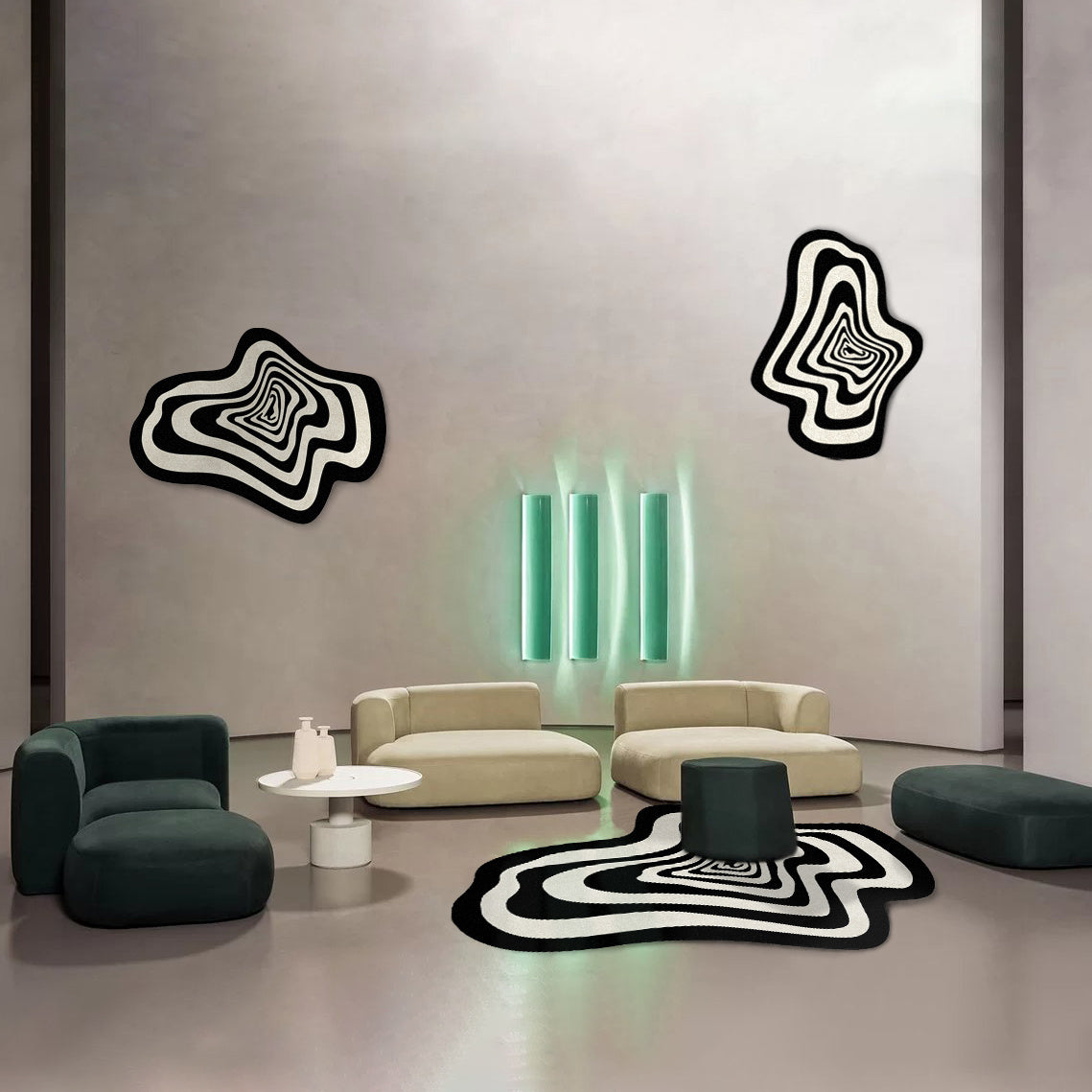 Plush Shaggy Area Rug for Living Room Bedroom, Anti Skid Coffee Table Mat