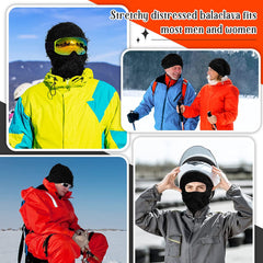 Distressed Ski Mask Knitting Winter Windproof Full Face Mask For Men Women