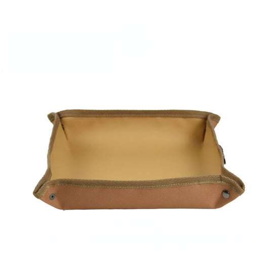Foldable Waterproof Canvas Storage Tray for Home Travel