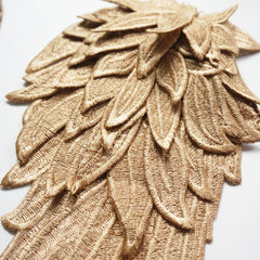 2pcs Angel Wing Applique Wedding Dress Collar Patch DIY Crafts