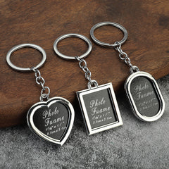 Heart Keychain Couple Keychain Photo Frame Key Ring Small Gift