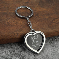 Heart Keychain Couple Keychain Photo Frame Key Ring Small Gift