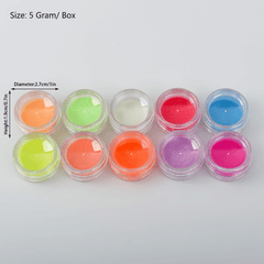 10pcs Glow In The Dark Pigment Powder Body Painting