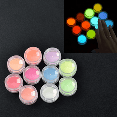 10pcs Glow In The Dark Pigment Powder Body Painting