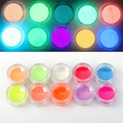 10pcs Glow In The Dark Pigment Powder Body Painting