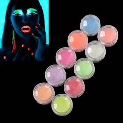 10pcs Glow In The Dark Pigment Powder Body Painting