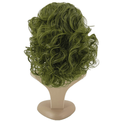 2pcs Green Curly Clown Wig & Mask Set Halloween Costume Props
