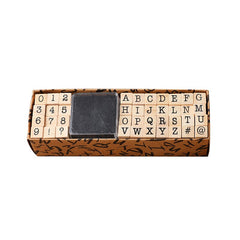 40pcs Wooden Alphabet Stamps Capital Letter Stamps for DIY Craft Scrapbooking