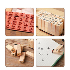 40pcs Wooden Alphabet Stamps Capital Letter Stamps for DIY Craft Scrapbooking