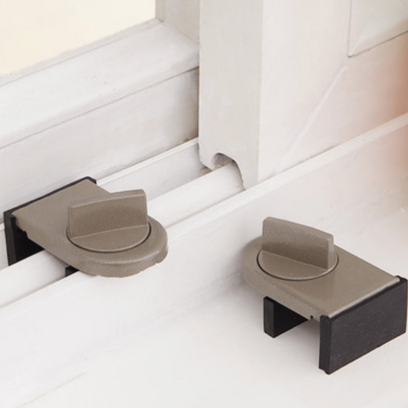 2pcs Security Door Window Lock Anti Theft Protection Lock Window Stop
