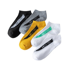 5 Pairs Breathable Thin Short Socks for Men and Women