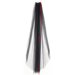 Long White Bridal Head Veil with Comb