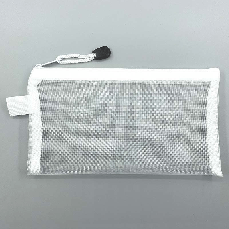 Transparent Mesh Pen Bag Storage Bag for Students Exams Portable Pen Bag