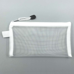 Transparent Mesh Pen Bag Storage Bag for Students Exams Portable Pen Bag