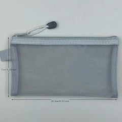 Transparent Mesh Pen Bag Storage Bag for Students Exams Portable Pen Bag