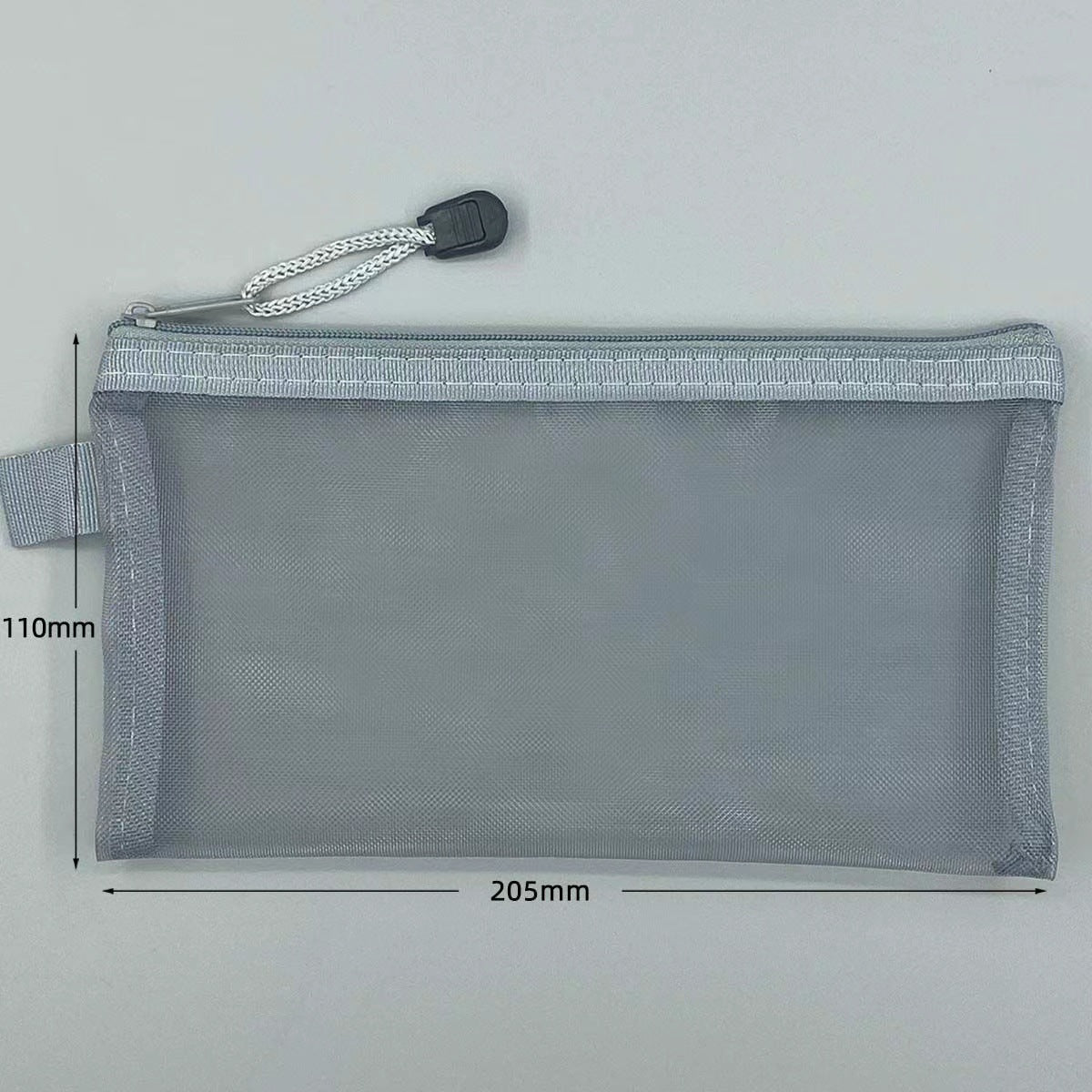 Transparent Mesh Pen Bag Storage Bag for Students Exams Portable Pen Bag