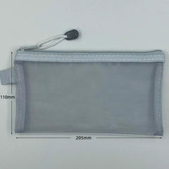 Transparent Mesh Pen Bag Storage Bag for Students Exams Portable Pen Bag