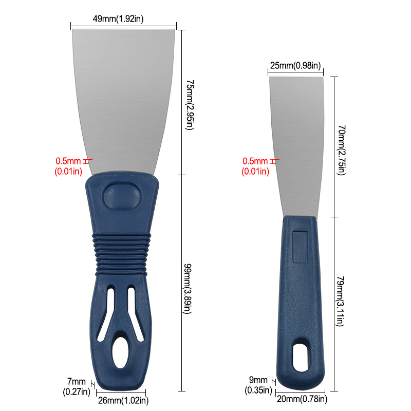 Stainless Steel Oblique Blade Scraper Putty With Plastic Handle
