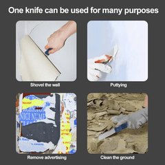 Stainless Steel Oblique Blade Scraper Putty With Plastic Handle