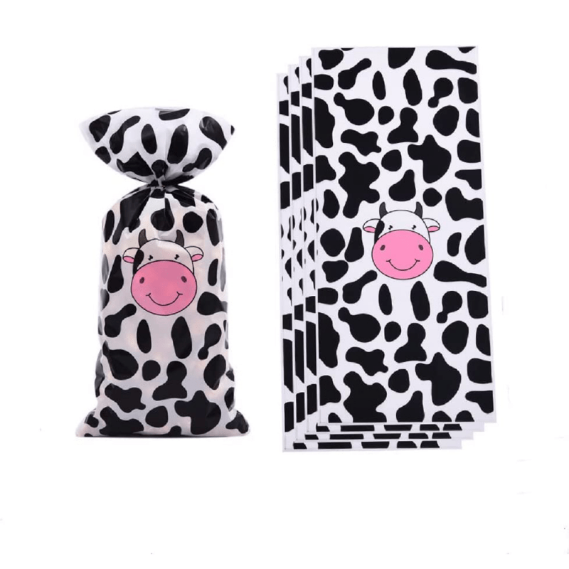 30pcs Cow Treat Bags Party Gift Bags Candy Cellophane Plastic Bags