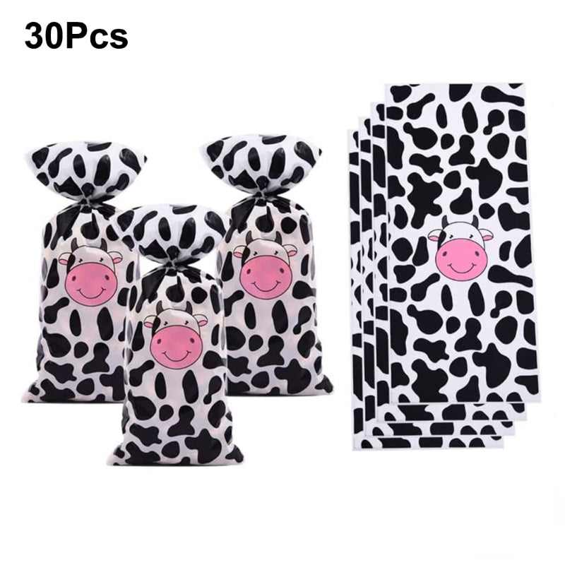 30pcs Cow Treat Bags Party Gift Bags Candy Cellophane Plastic Bags