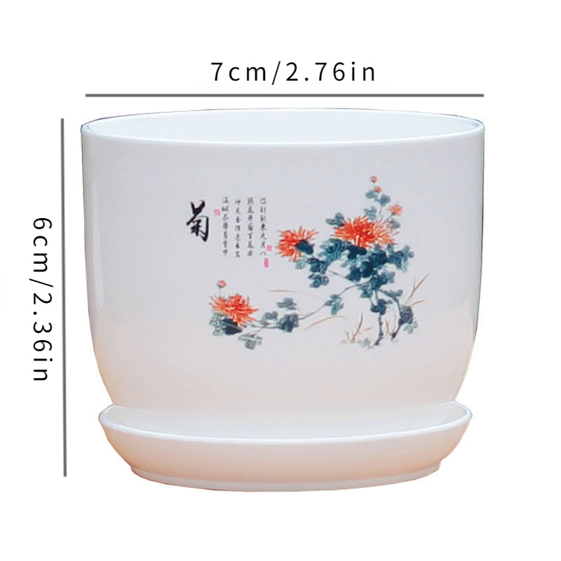 PP Resin Indoor Flower Pot Ideal For Succulents & Clivia