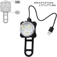 USB Rechargeable Bike Light Set - High Brightness, 4 Light Modes