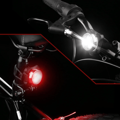 USB Rechargeable Bike Light Set - High Brightness, 4 Light Modes