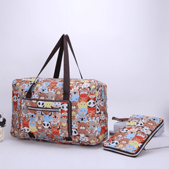 Foldable Travel Duffle Bag Floral Pattern Weekender Overnight Bag