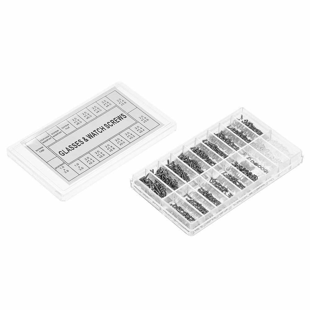 1000PCS Glasses Repair Screw Box Clock Repair Tool Set