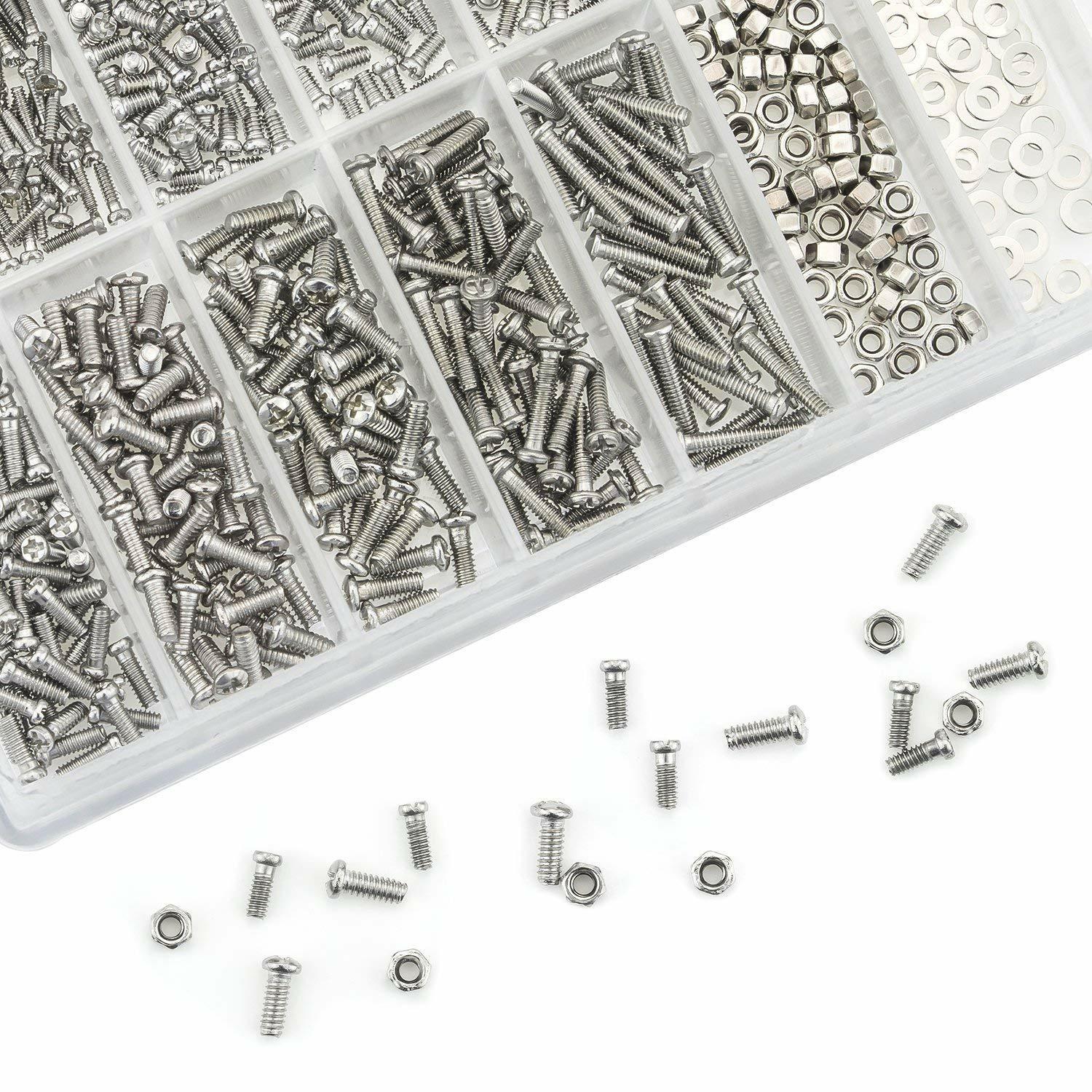 1000PCS Glasses Repair Screw Box Clock Repair Tool Set