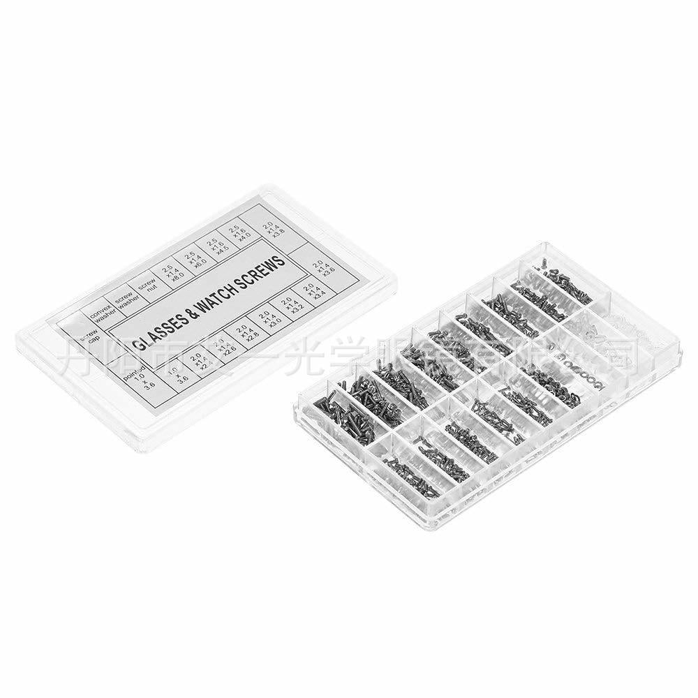 1000PCS Glasses Repair Screw Box Clock Repair Tool Set