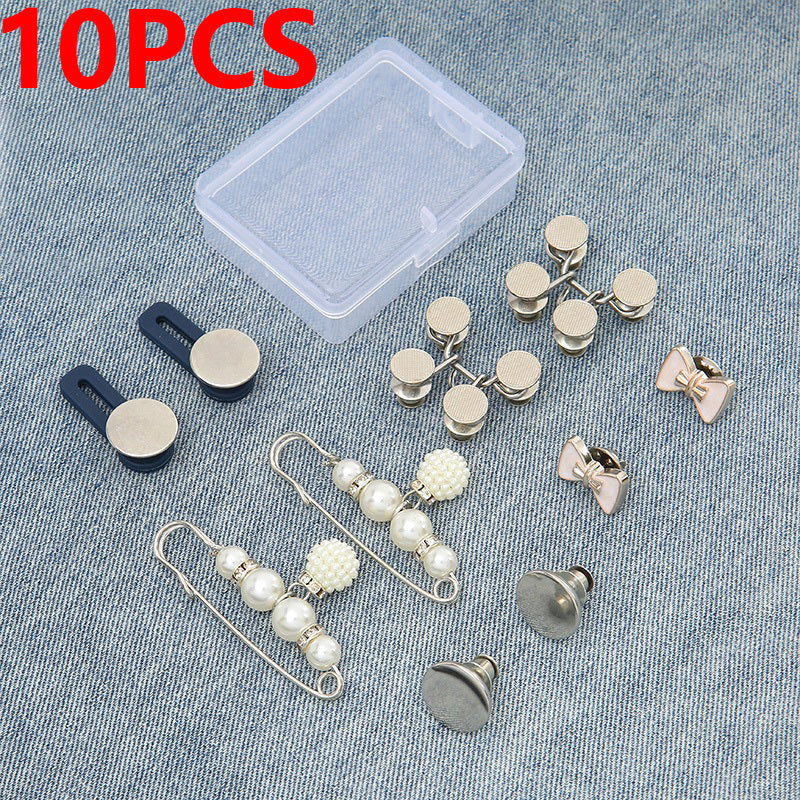 10pcs Small Daisy Waist Buttons Jeans Adjustment DIY Clothing Accessories
