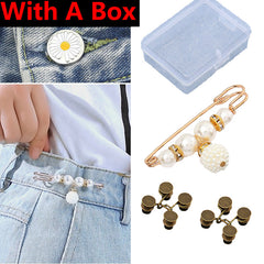 10pcs Small Daisy Waist Buttons Jeans Adjustment DIY Clothing Accessories