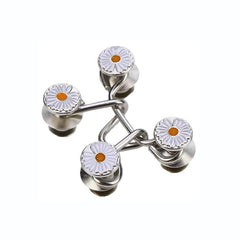 10pcs Small Daisy Waist Buttons Jeans Adjustment DIY Clothing Accessories