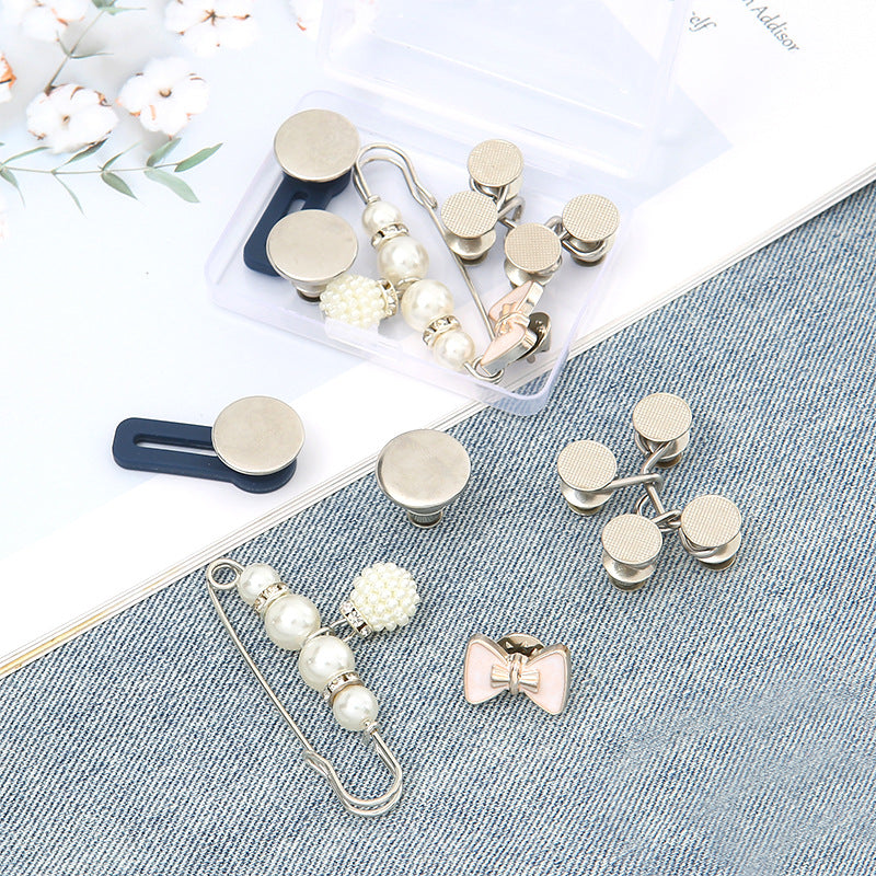 10pcs Small Daisy Waist Buttons Jeans Adjustment DIY Clothing Accessories