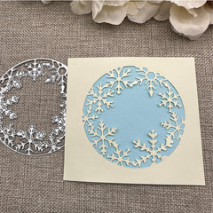 Snowflake Circle Frame Metal Cutting Dies Stencil for Card Making DIY Scrapbooki