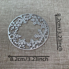 Snowflake Circle Frame Metal Cutting Dies Stencil for Card Making DIY Scrapbooki