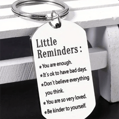 Stylish Stainless Steel Keychain Keyring Metal Charm Pendant