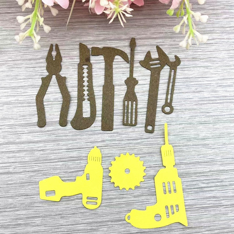 2pcs Tool Shaped Metal Cutting Dies Stencil for DIY Scrapbooking