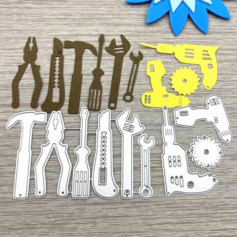 2pcs Tool Shaped Metal Cutting Dies Stencil for DIY Scrapbooking