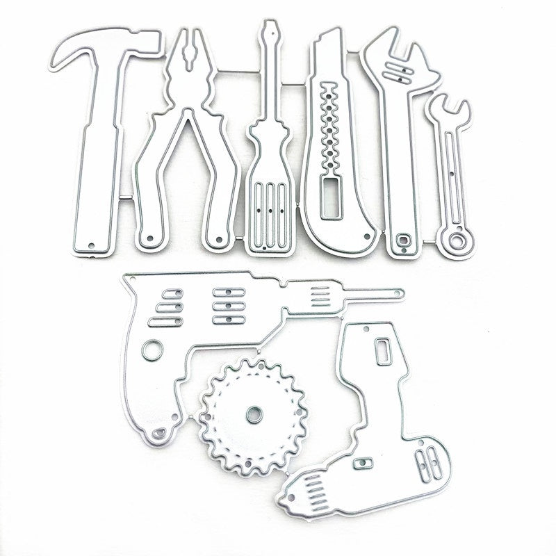2pcs Tool Shaped Metal Cutting Dies Stencil for DIY Scrapbooking