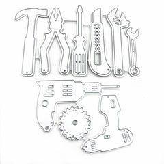 2pcs Tool Shaped Metal Cutting Dies Stencil for DIY Scrapbooking