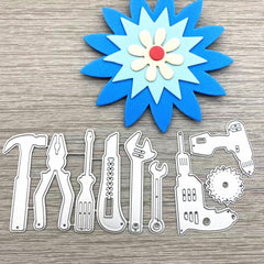 2pcs Tool Shaped Metal Cutting Dies Stencil for DIY Scrapbooking