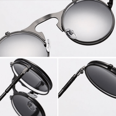 Steampunk Flip Up Sunglasses UV400 Sun Shades