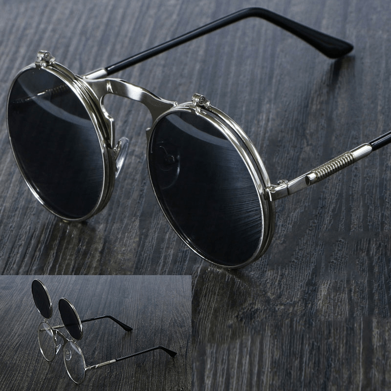 Steampunk Flip Up Sunglasses UV400 Sun Shades