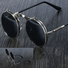 Steampunk Flip Up Sunglasses UV400 Sun Shades