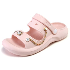 Stylish Girls' Thick Bottom Sandals for Indoor Outdoor Use